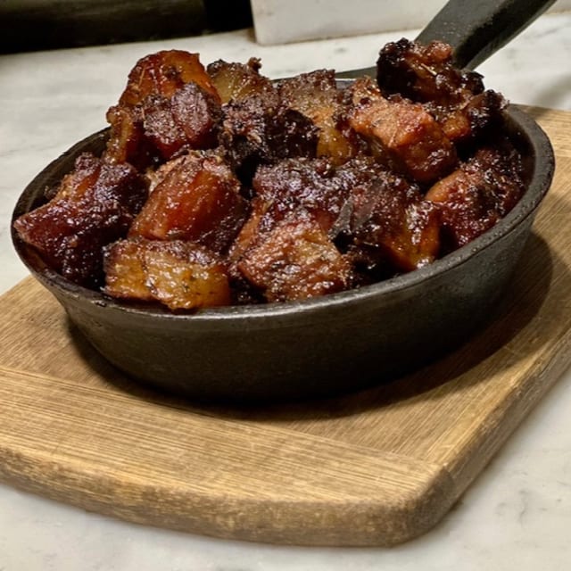 Candied Pork Belly Burnt Ends.